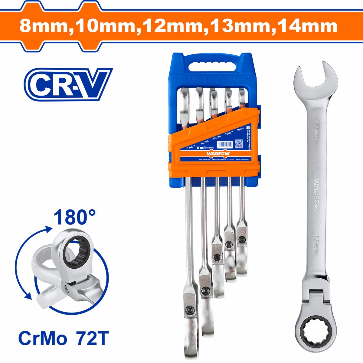 Wadfow Flexible ratchet spanner set 5 Piece