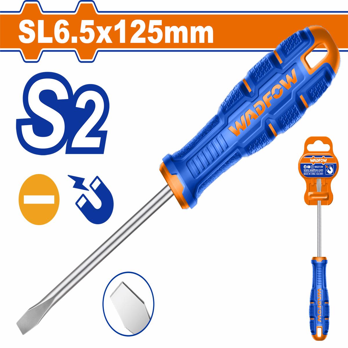 Wadfow Slotted screwdriver SL6.5x125mm