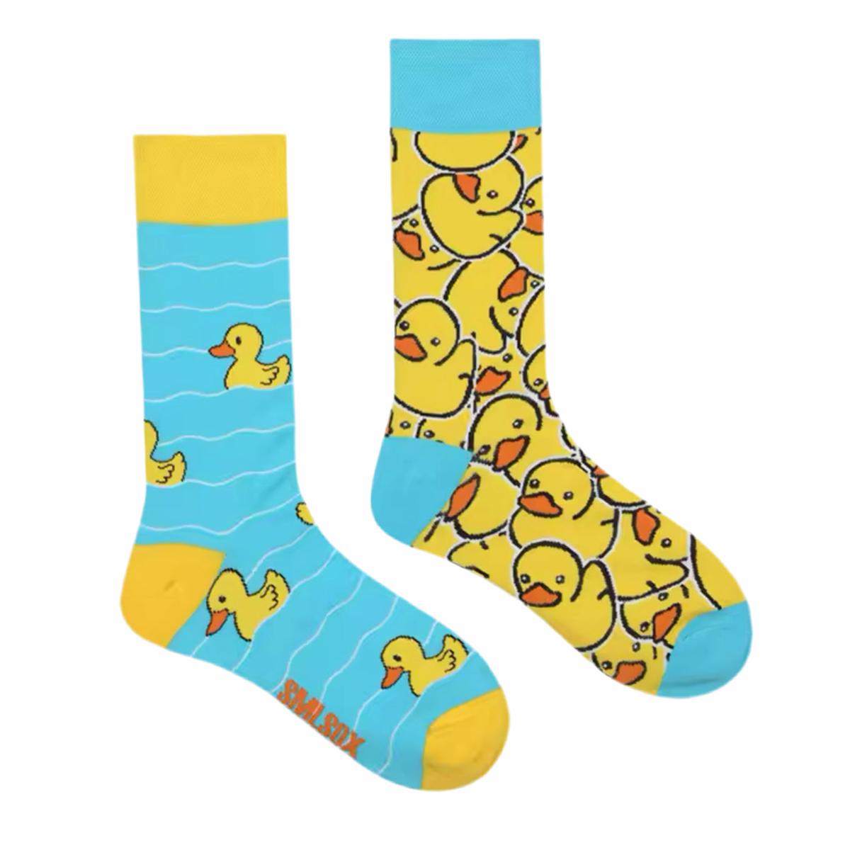 Chaussettes Dpareilles Canard Jaune