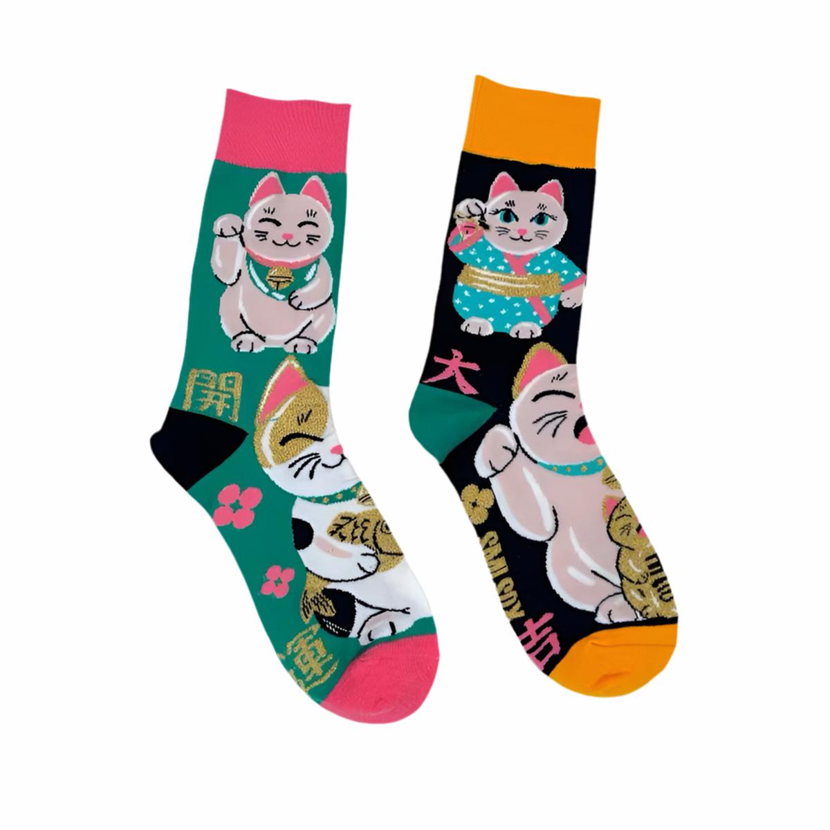 Chaussettes Dpareilles Chat Chanceux