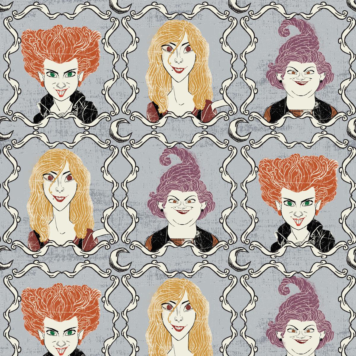 Disney Hocus Pocus Witch Sisters Frame Fabric