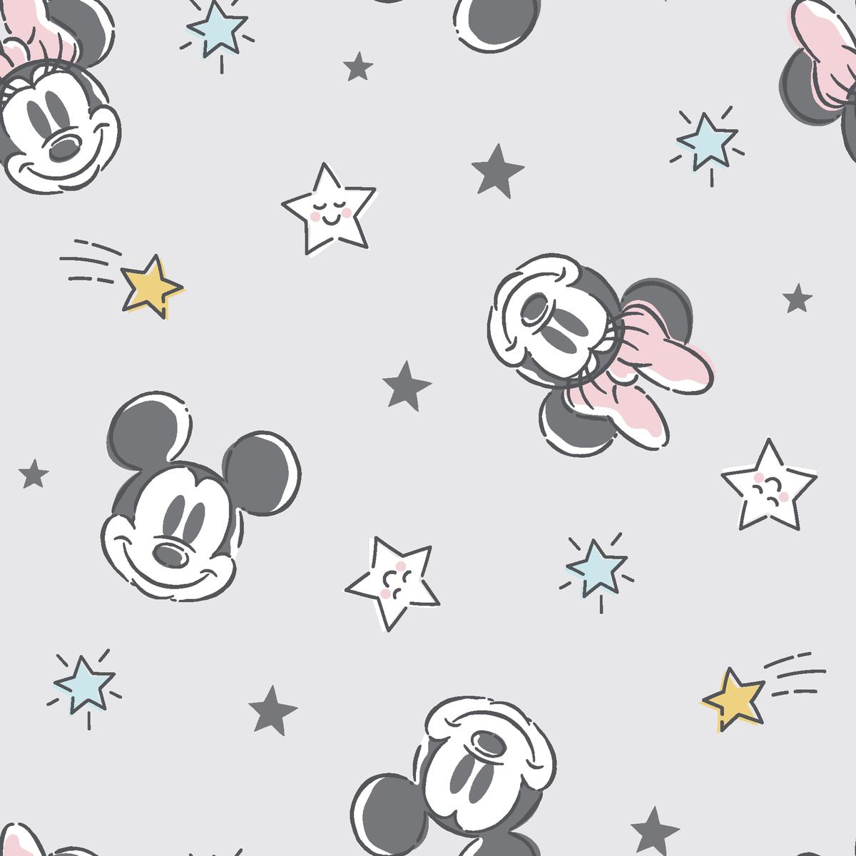 Disney Mickey Mouse Smiling Stars Fabric