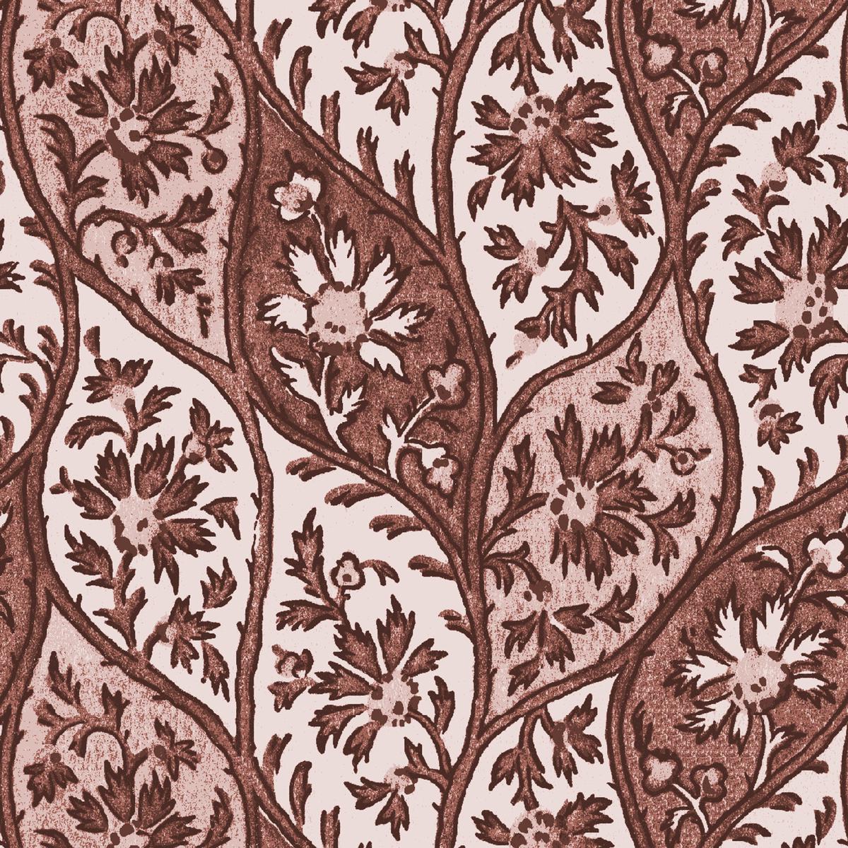 Flora Royale on Brown Fabric