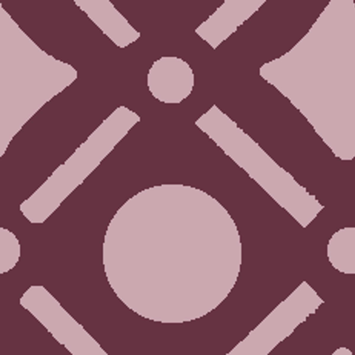 Fresh Geo on Purple Fabric
