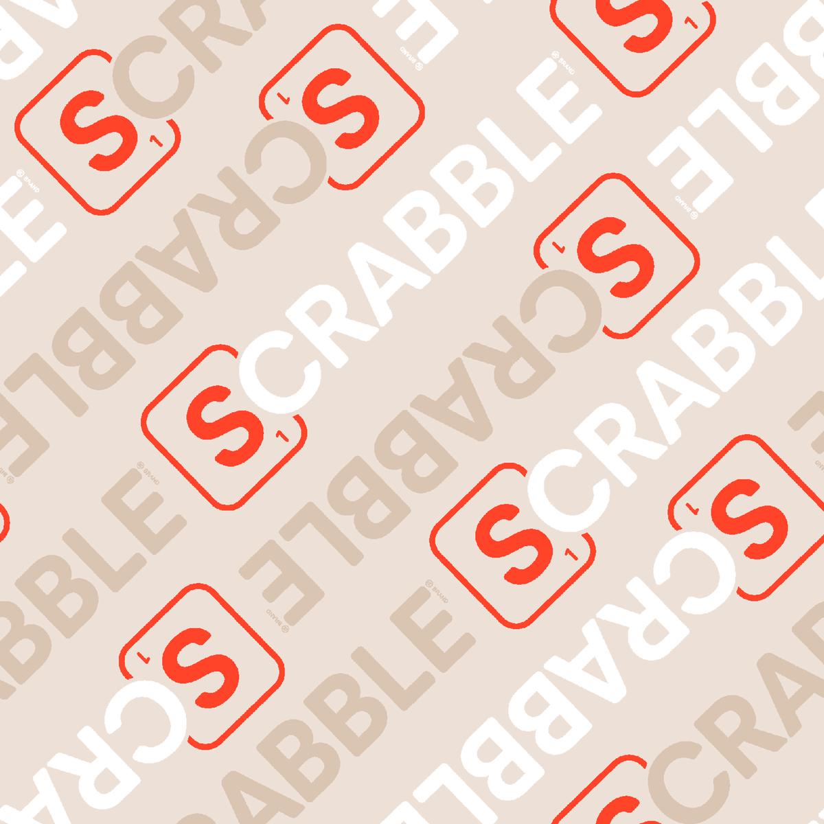 Hasbro Scrabble Toss on Beige Fabric