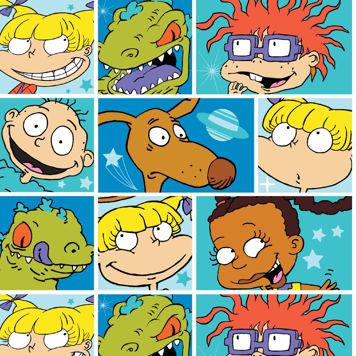 Nickelodeon Rugrats - Tommy and Friends - Character Grid Fabric