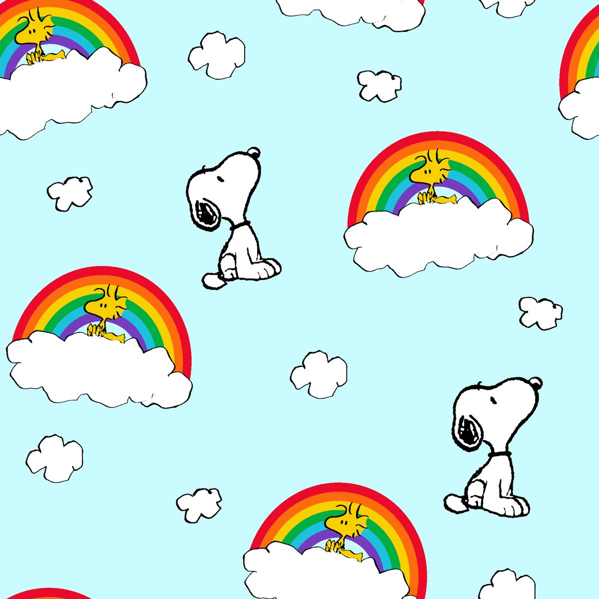 Peanuts Snoopy & Woodstock Cloud Nine Fabric