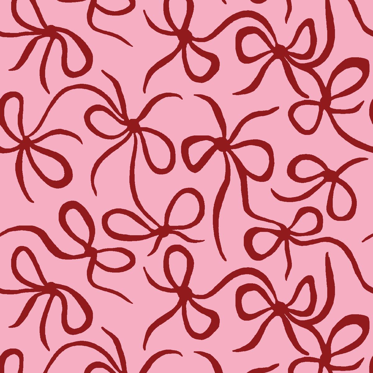 Thin Bows on Blush Fabric