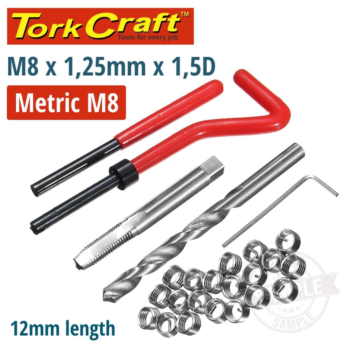 Tork Craft Thread Repair Kit 29Pc M8 X 1.25 X 1.5D Internal Thread Carded