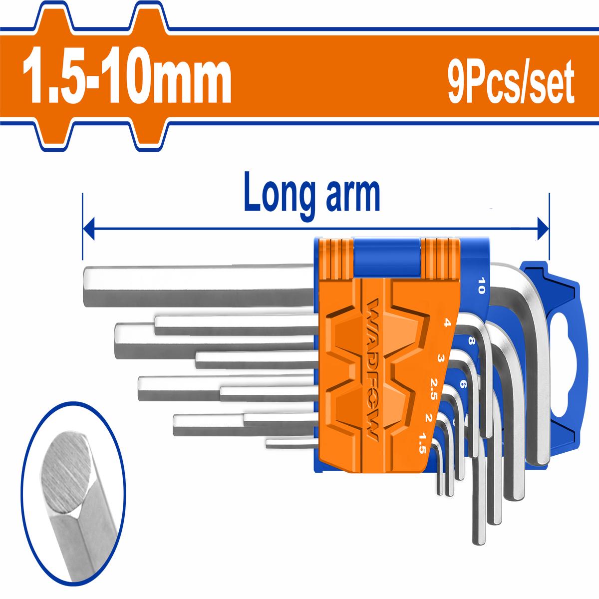 Wadfow Hex key 1.5-10mm 9 Piece