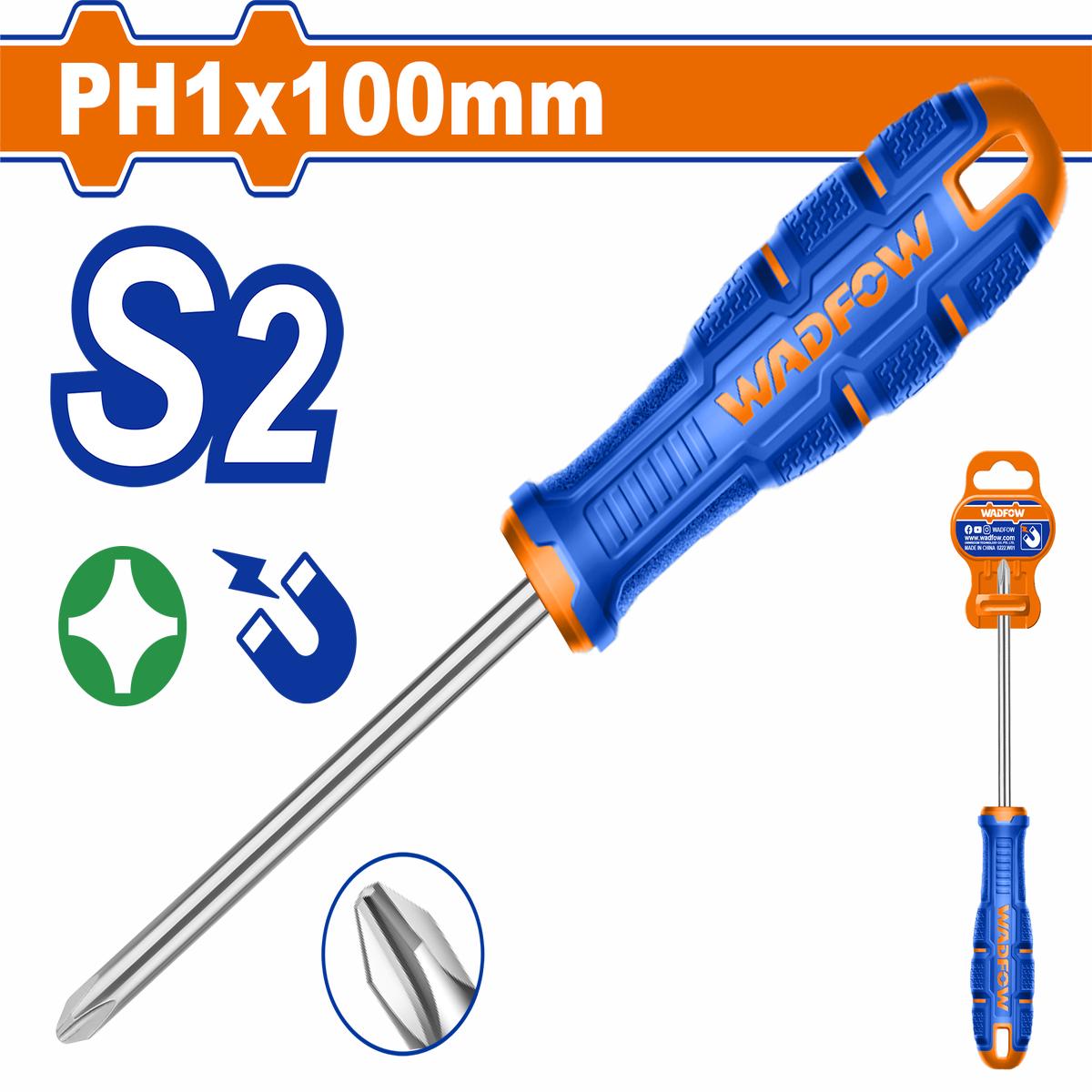 Wadfow Phillips screwdriver PH1x100mm