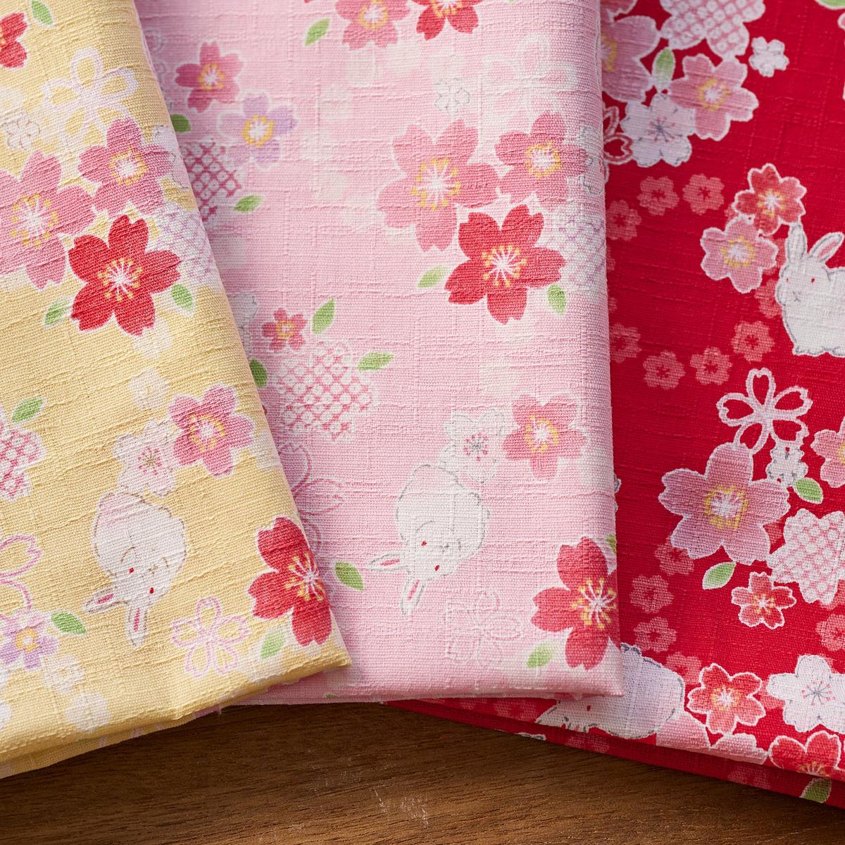 Cherry Blossom Rabbit Cotton Dobby YGA-89040-1
