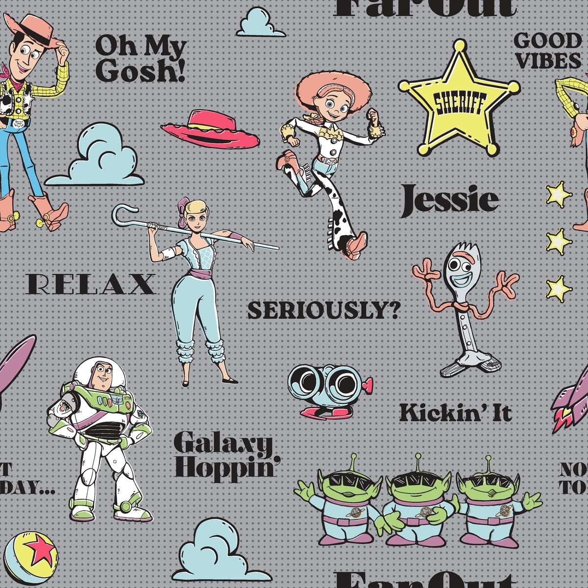 Disney and Pixar's Toy Story Playful Phrases Fabric