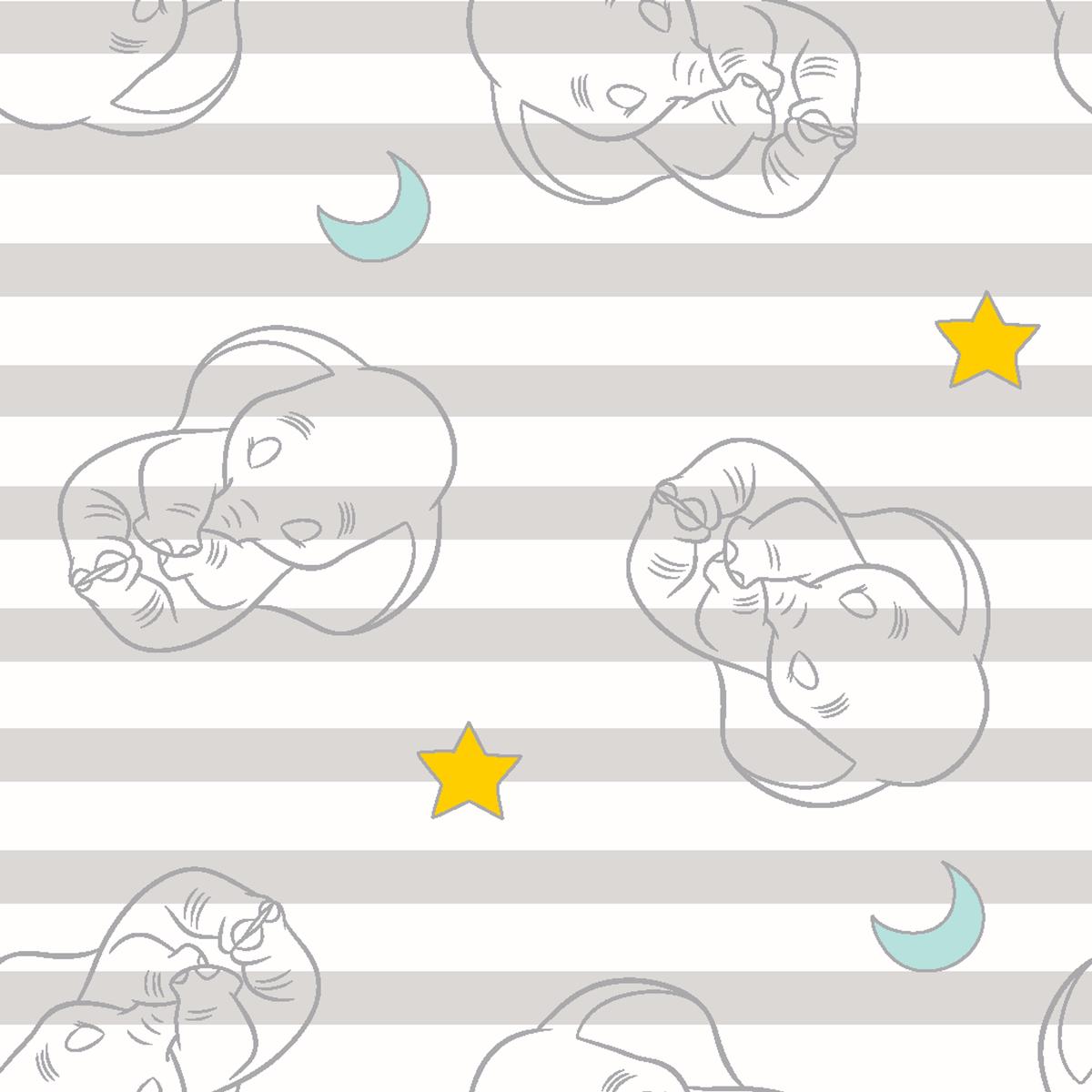 Disney Dumbo Sweet Dreams Striped Pattern Fabric