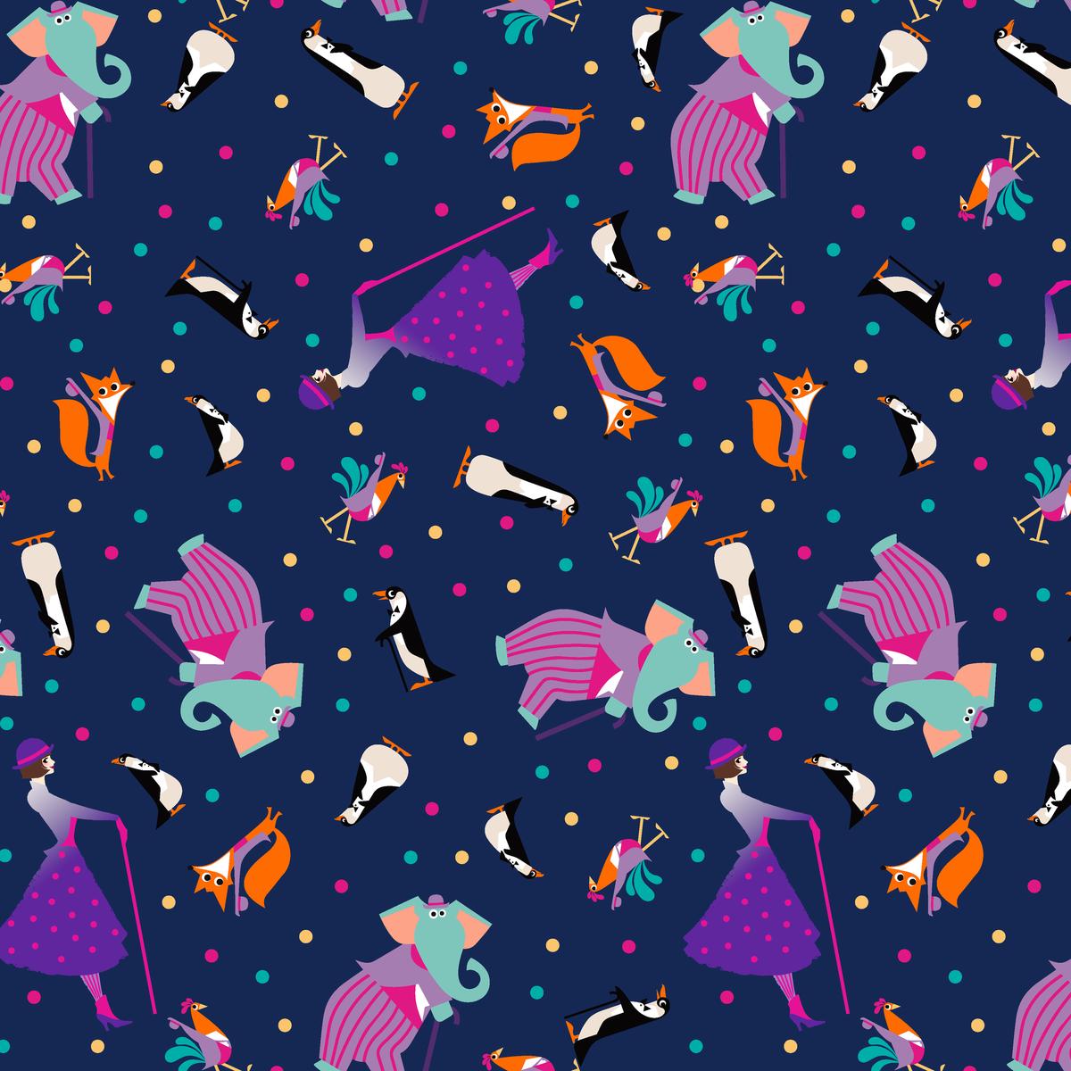 Disney Mary Poppins Animal Friends Fabric