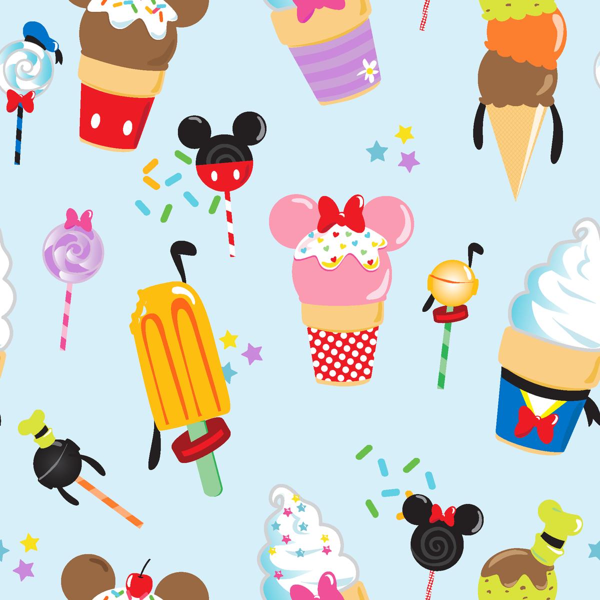 Disney Mickey & Friends Ice Cream Treats Fabric