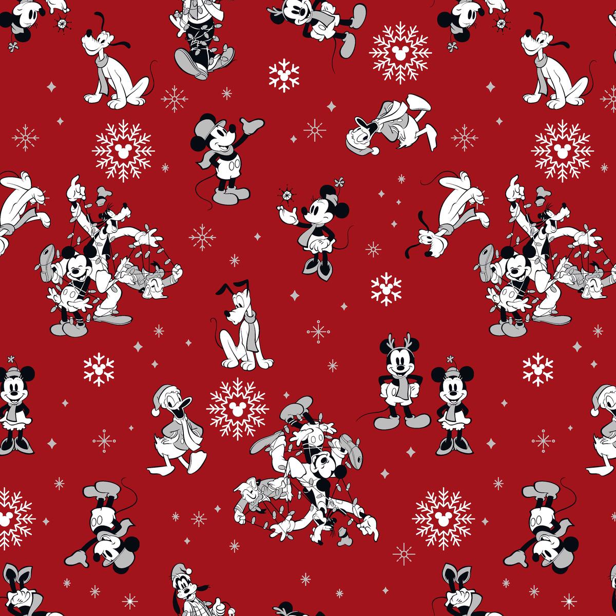 Disney Mickey & Friends Nordic Holiday Pattern Red