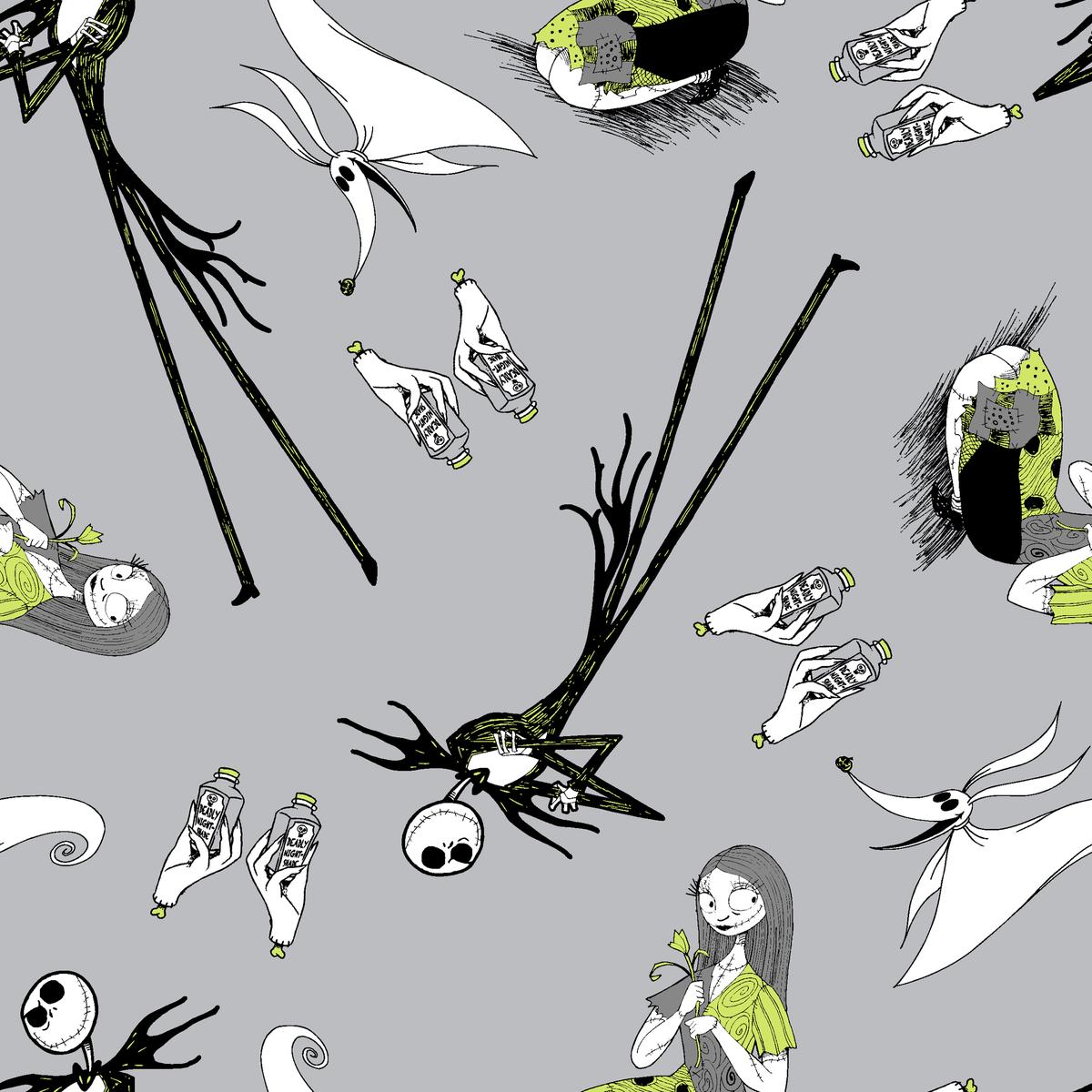 Disney Tim Burton's The Nightmare Before Christmas Haunting Figure Character Fabric