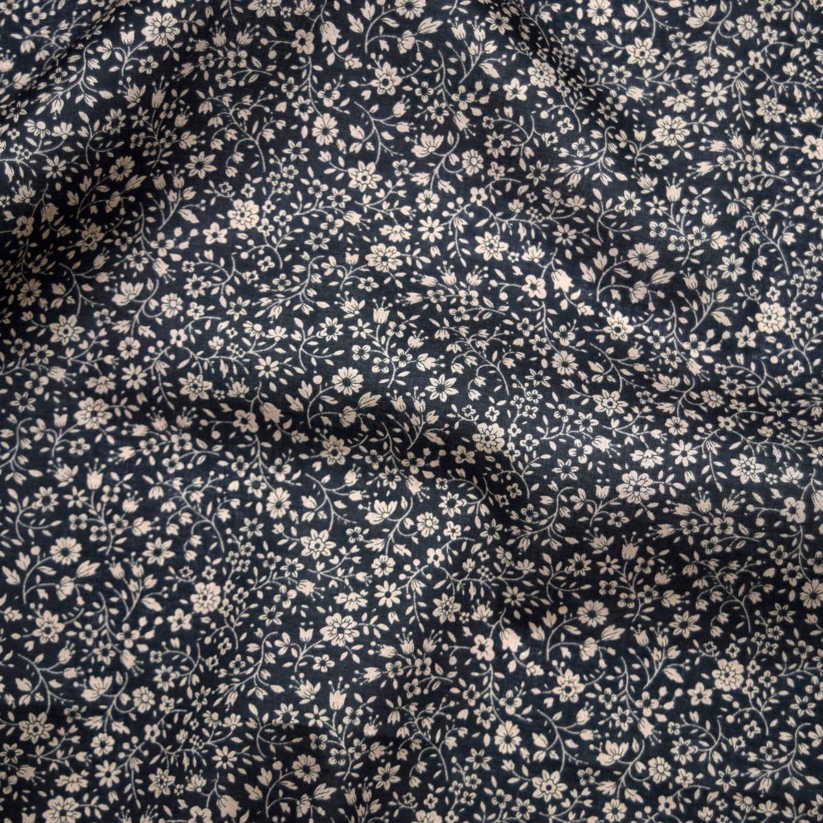 Flownny Petit Flowers Cotton Lawn - Black NFA-1040-43