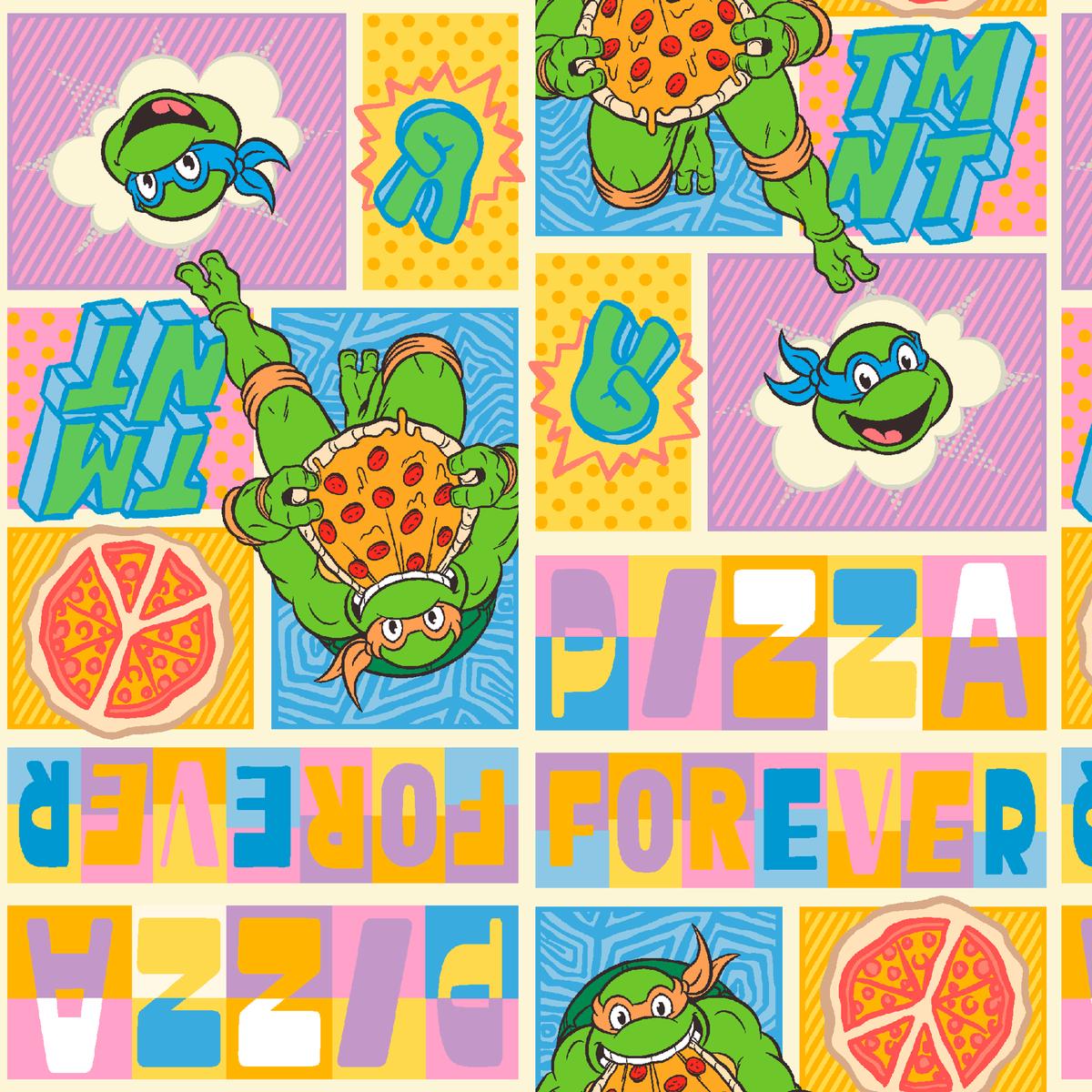 Nickelodeon TMNT Pizza Forever Pop Art Fabric