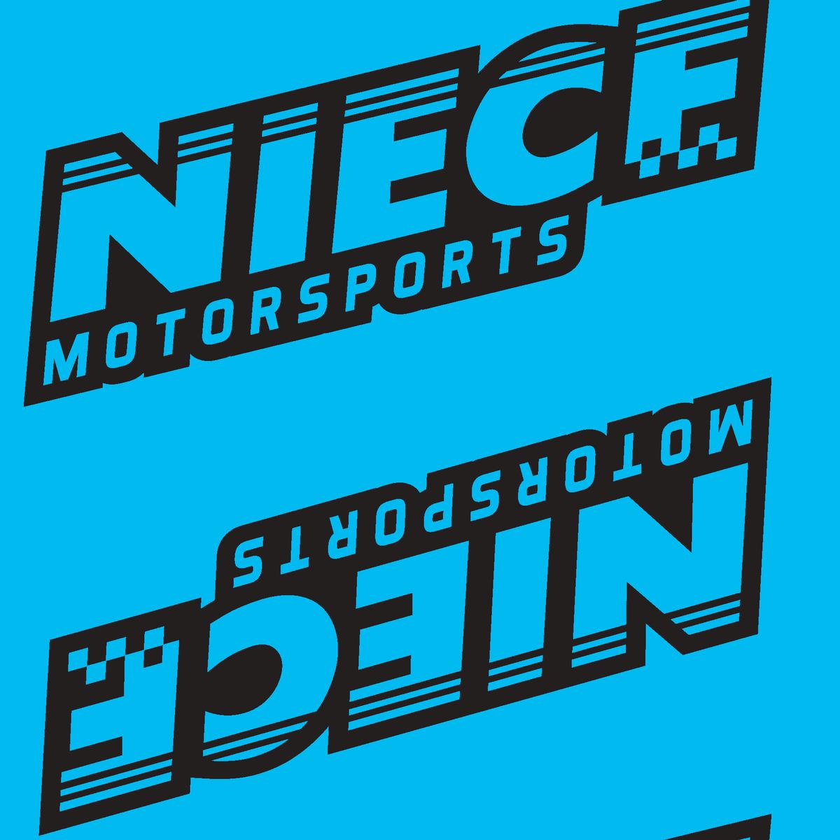 Niece Motorsports Black Logo on Blue Fabric