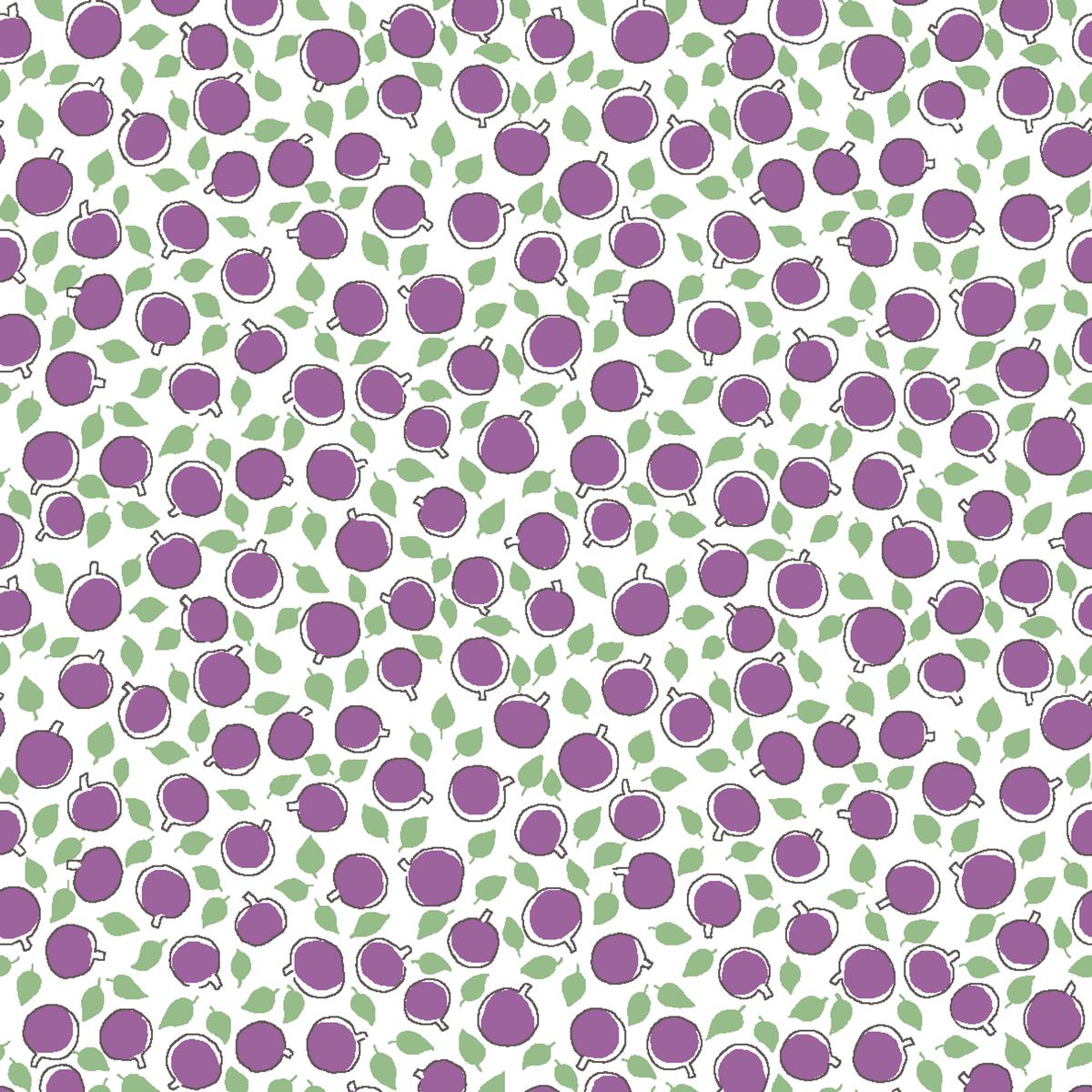 Orchard Bliss - Purple Apple Fabric