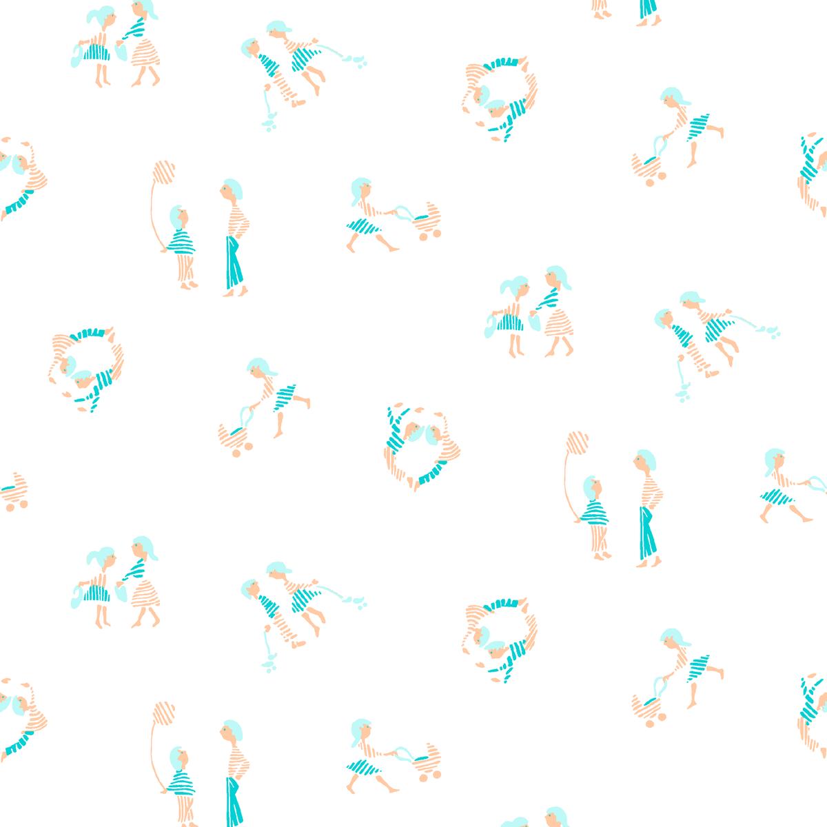 Retro Girlhood in Turquoise Fabric