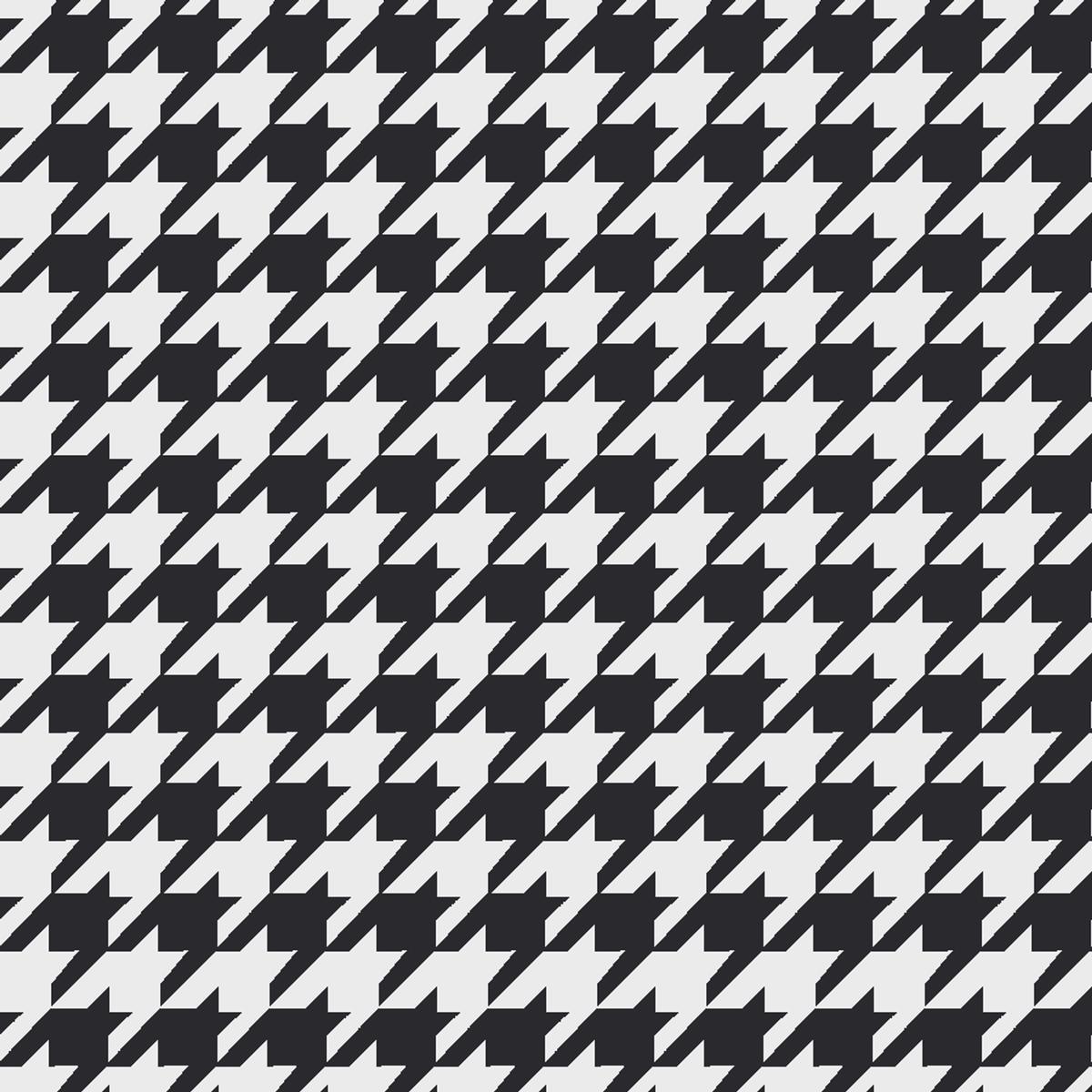Soft Houndstooth on Jet Fabric