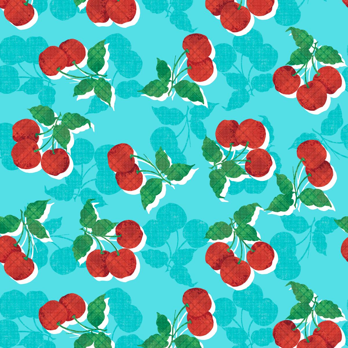 Cherry Linen Twist - Classic Fruit Fabric