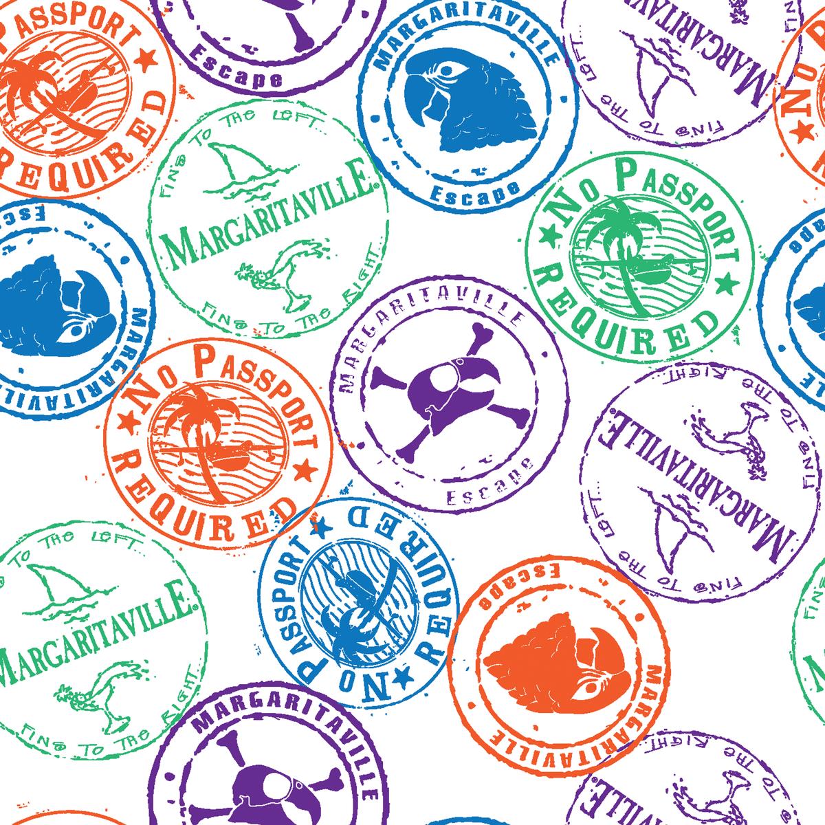 Margaritaville - Island Passport - Tropical Stamp Fabric
