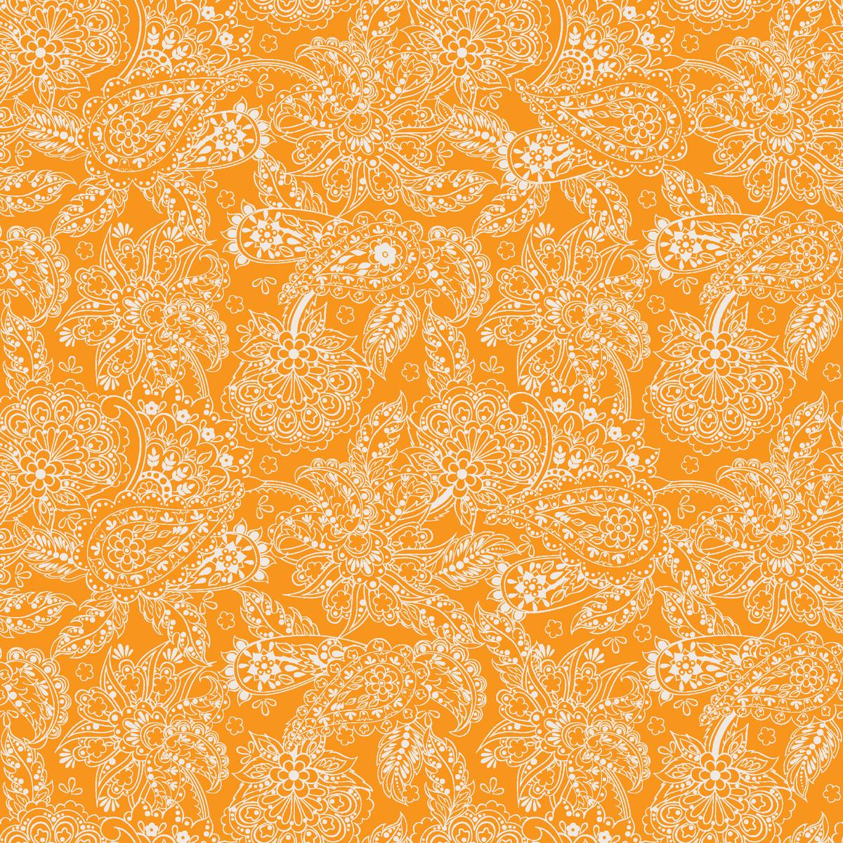 Regal Paisley on Gold Fabric
