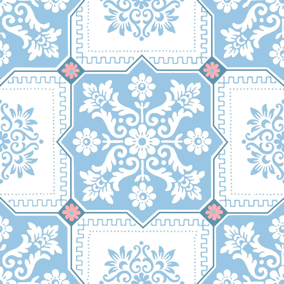 Ronan on Sky Blue Fabric