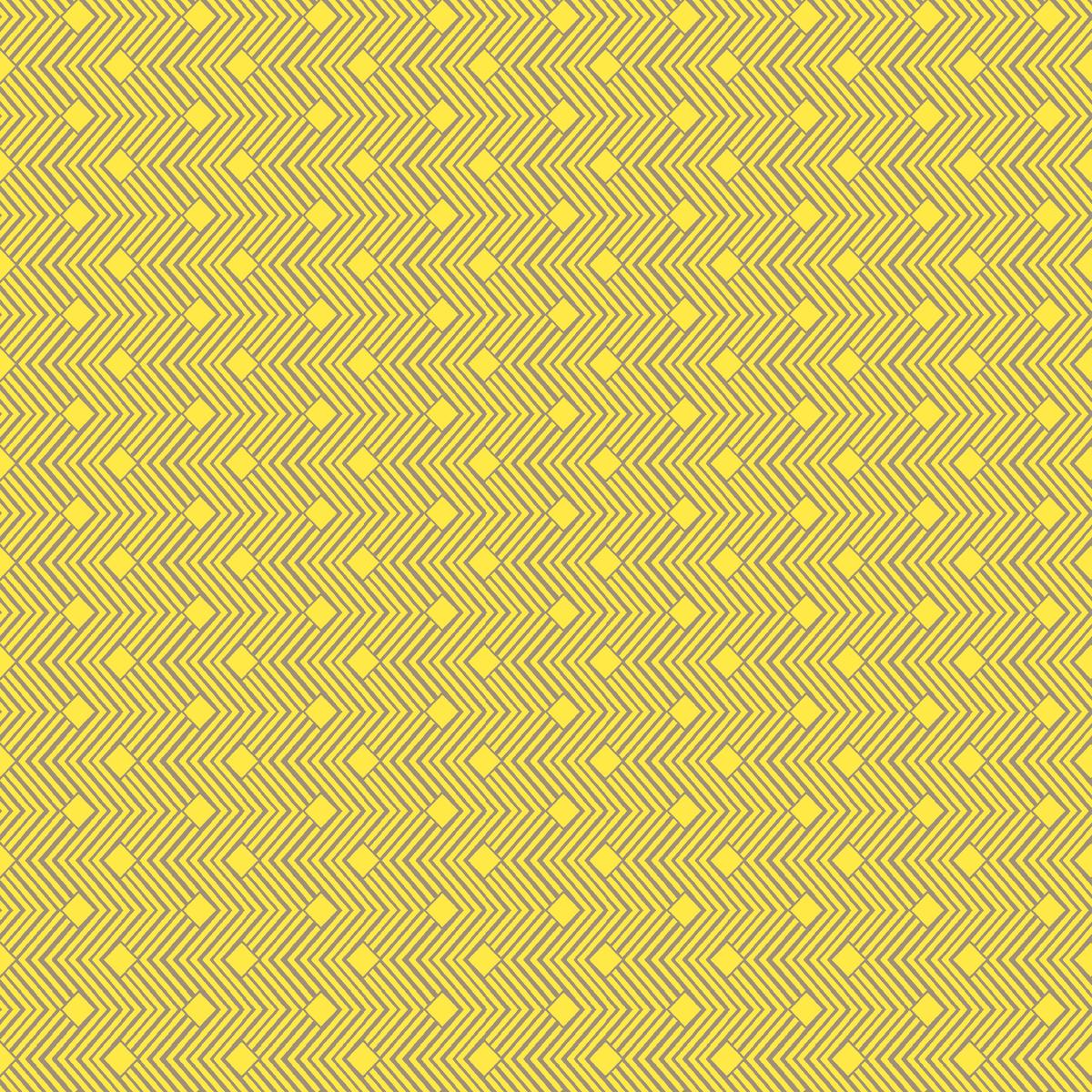 Diamond Dash on Yellow Fabric