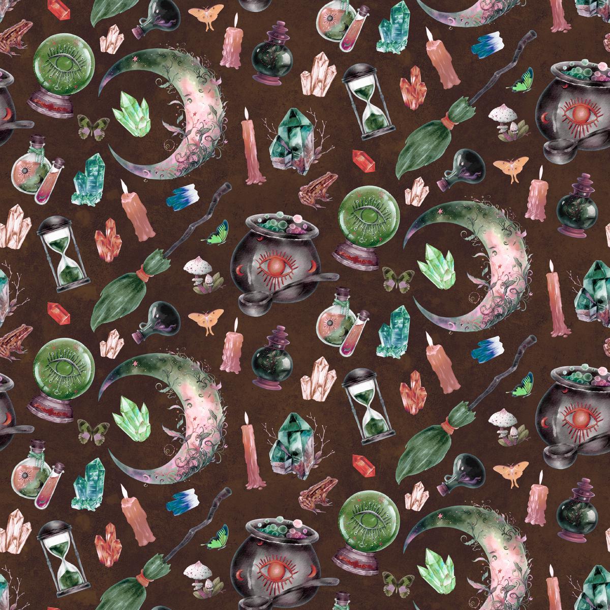 Kate Ward Thacker - Celestial Crystals - Brown Fabric