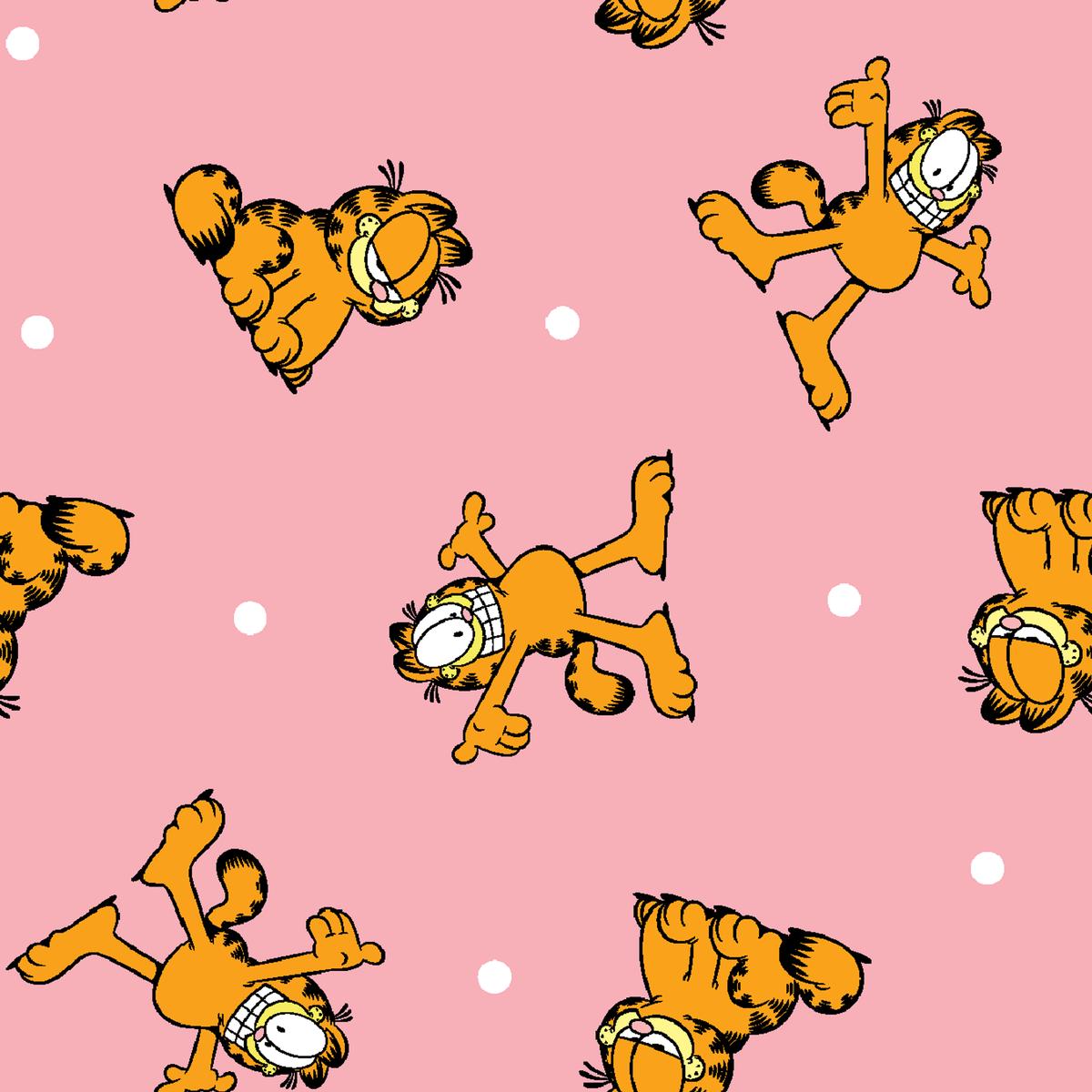 Nickelodeon Garfield - Playful Paws - Pink Character Fabric