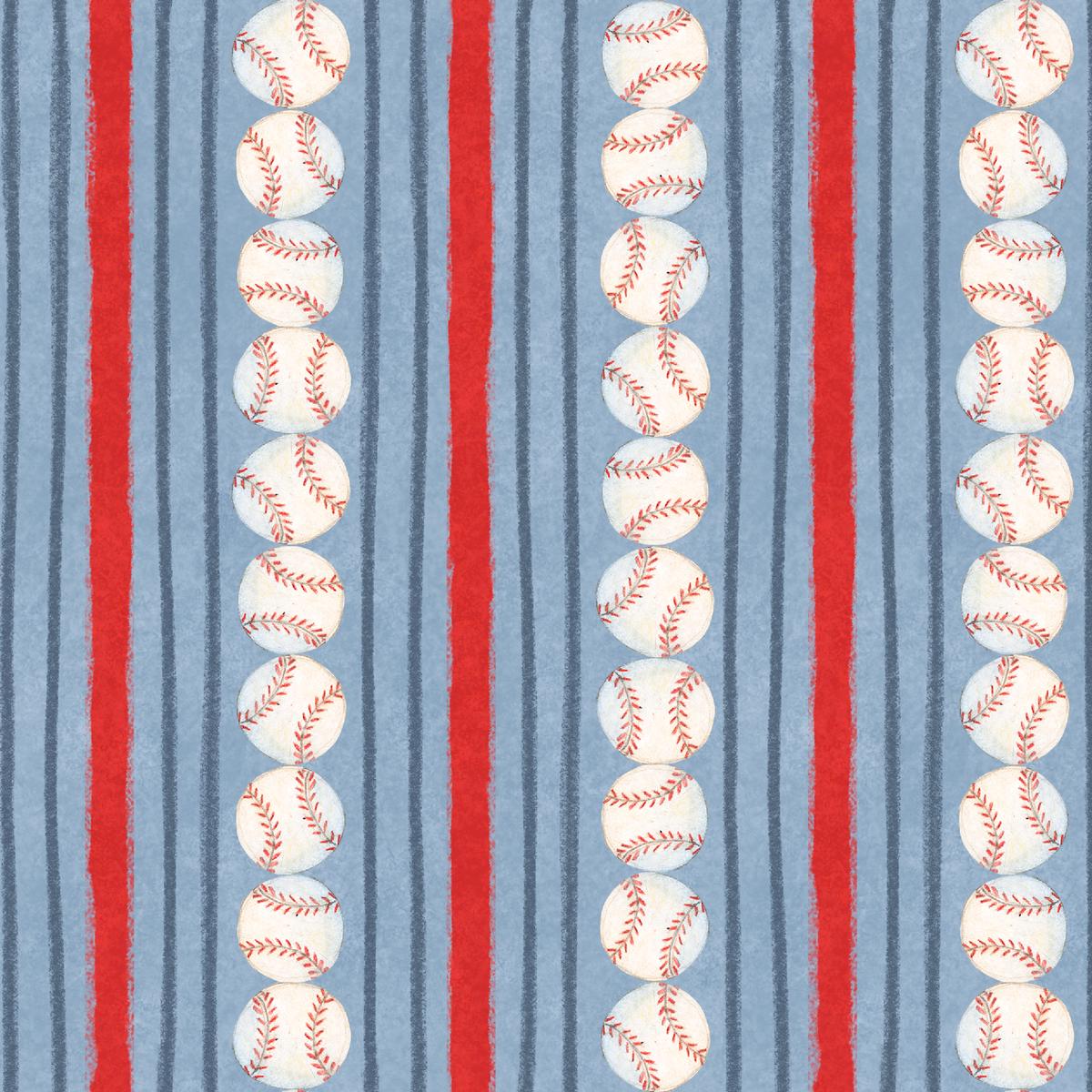 Susan Winget Baseball Stripes Fabric