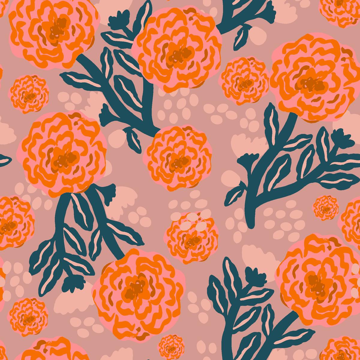 Breathe Live Explore Marigold Orange Fabric