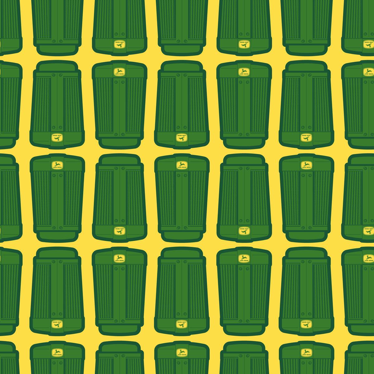 John Deere Grille Sticker Large Toss Fabric