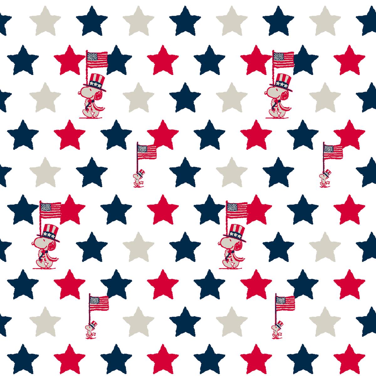 Peanuts Snoopy Star Spangled Fabric