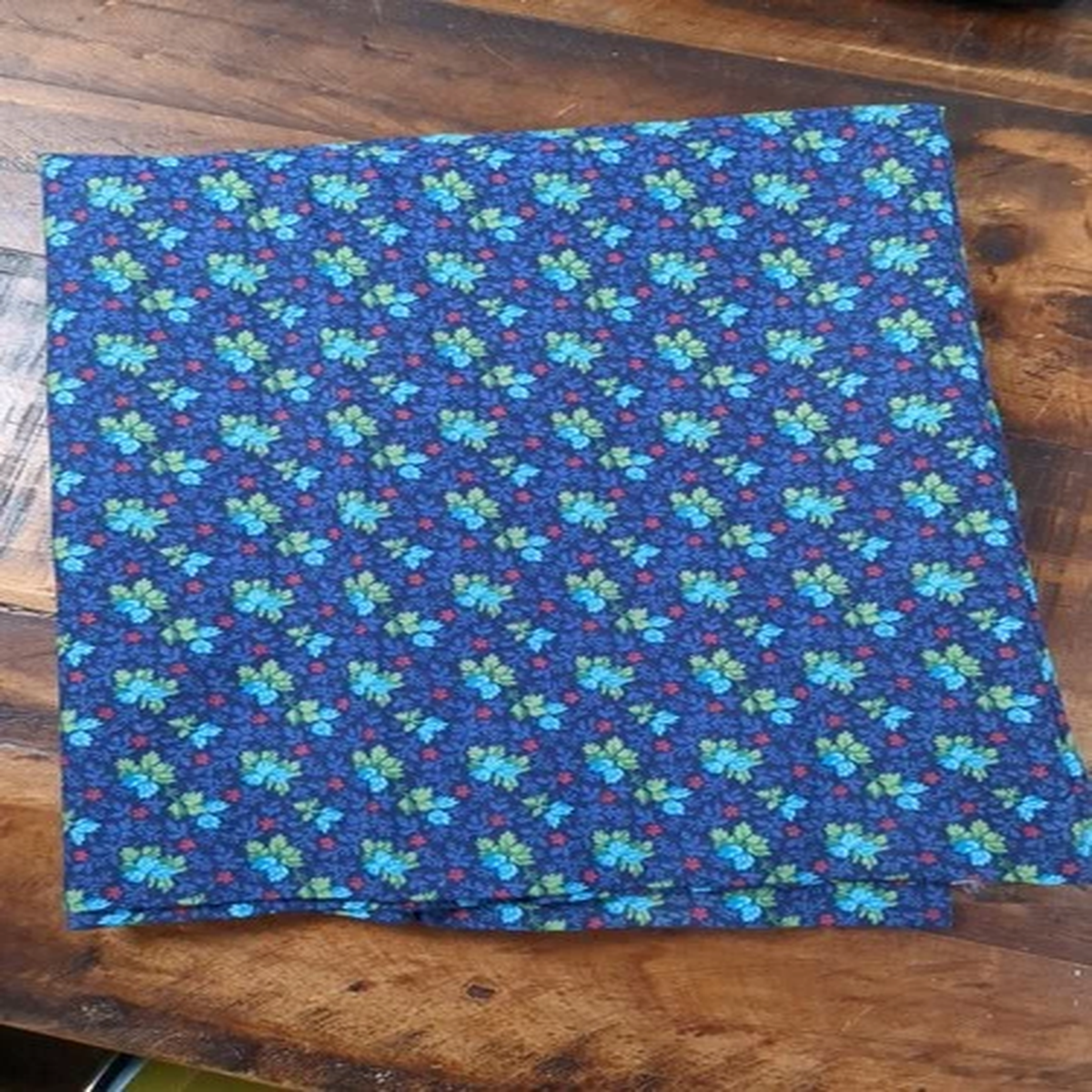 Red Roses with White & Blue Flowers Quilting Sewing Fabric by Yard #1146