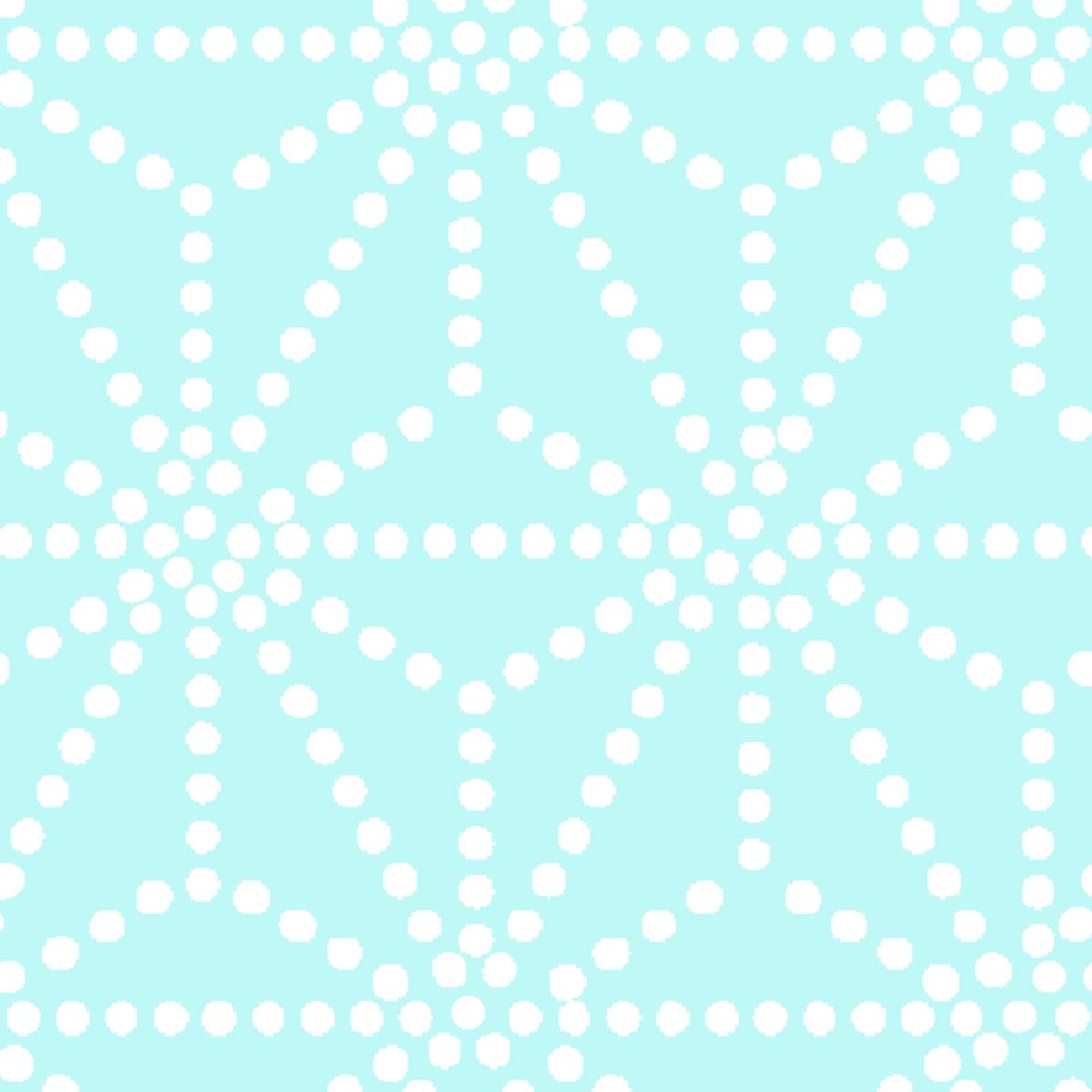 Dotted Starburst on Sky Blue Fabric
