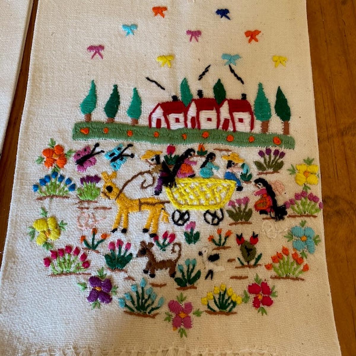 Embroidered Guest Towel/Napkin - Style B-Burro