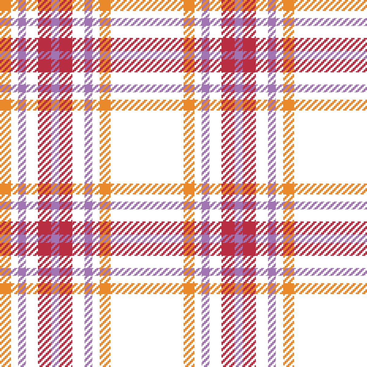 Harvest Plaid - Pumpkin Lavender Tartan Fabric