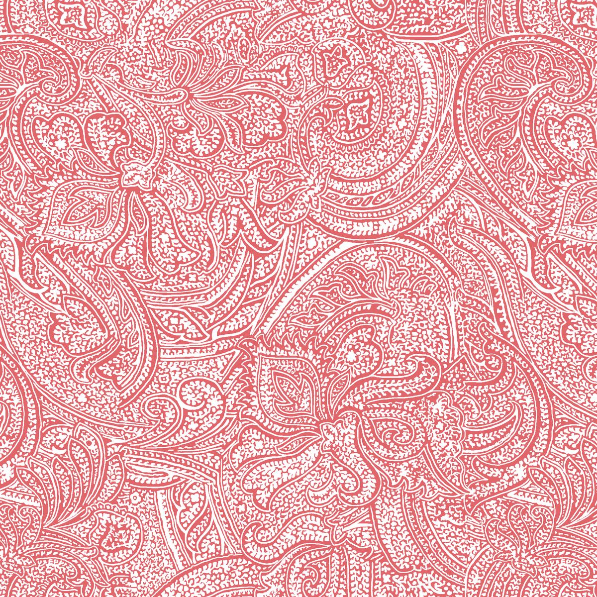 Kashmir Dreams - Coral Paisley Fabric