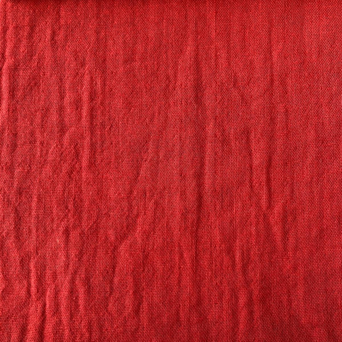Nuno to Mono 100% Cotton Triple-Washed Double Gauze - Red YKA-500-1