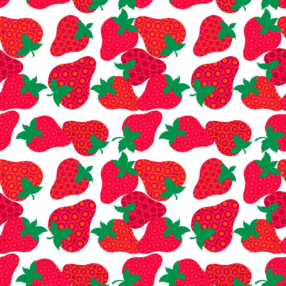 Polka Dot Patch - All-Over Strawberry Fabric