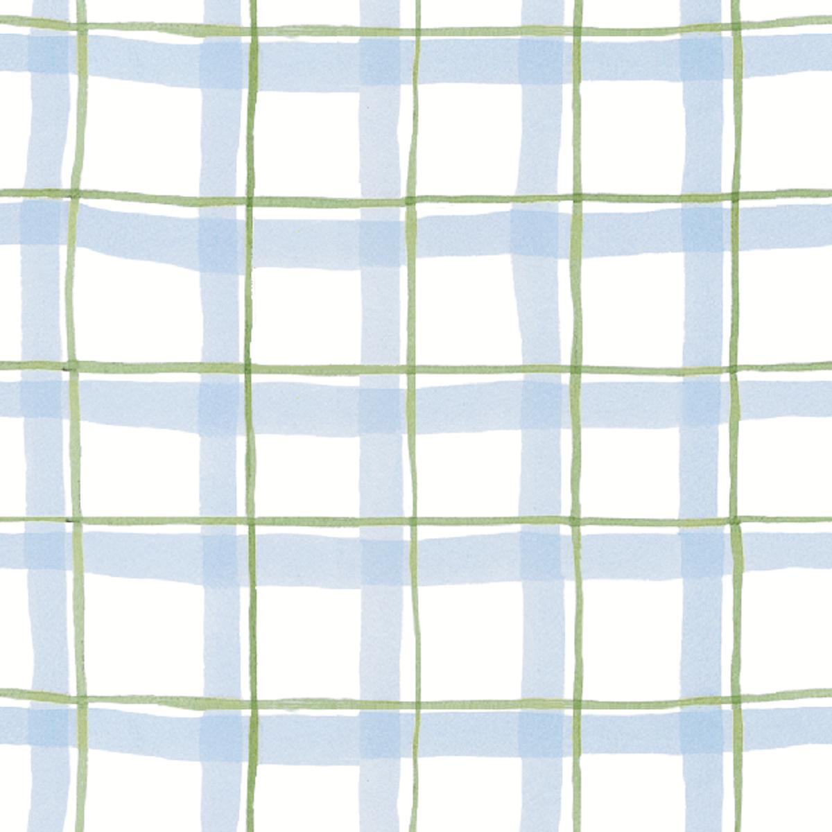 Susan Winget - Cottage Grid - Powder Blue Plaid Fabric
