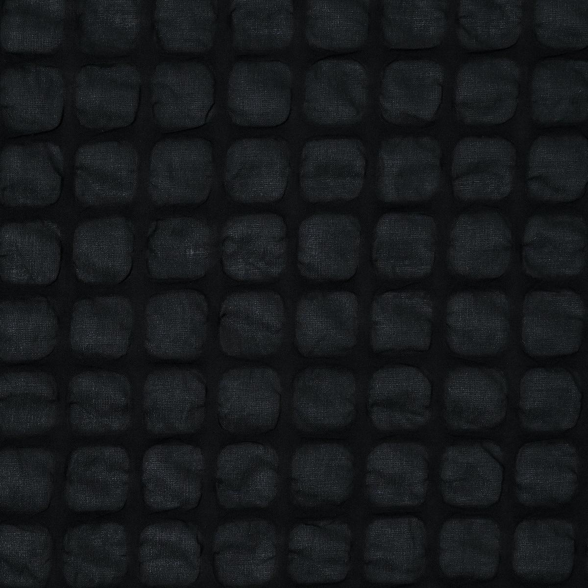 Waffle Squares Textured Cotton Lawn - Black NFA-65960-961