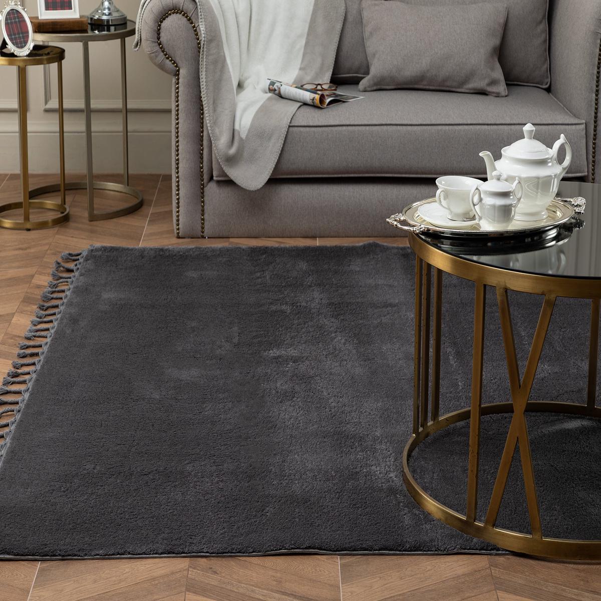 Carol Fringe Carpet | Non-Slip Area Rug with Fringe Edges | Madame Coco