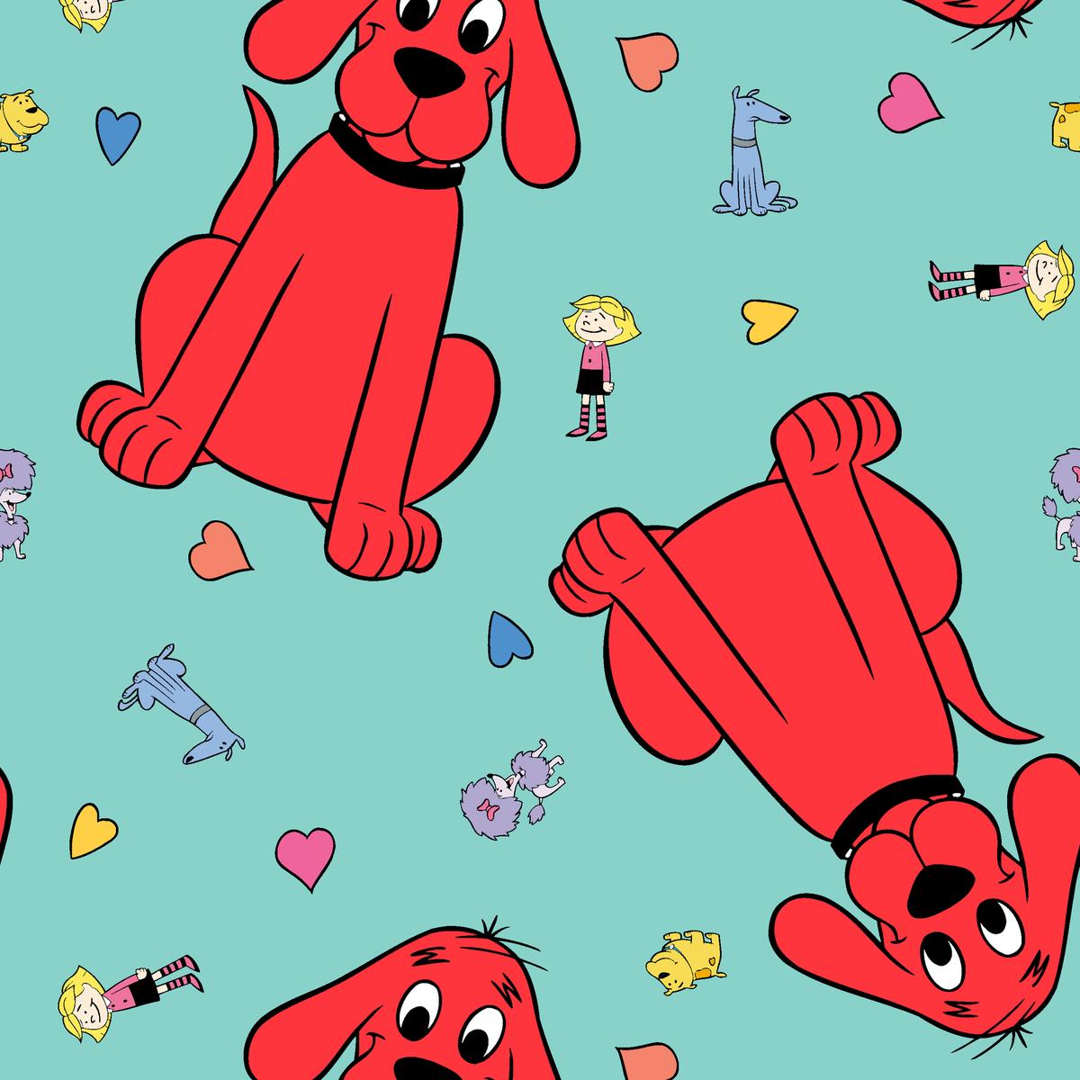 Clifford Besties on Mint Fabric